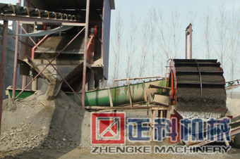轮斗洗砂机使用现场